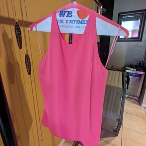 Hot pink, chiffon tank
